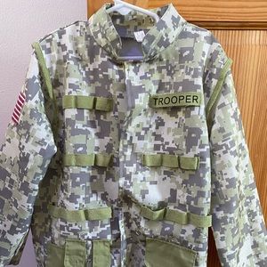 Army Trooper costume, size 8-10